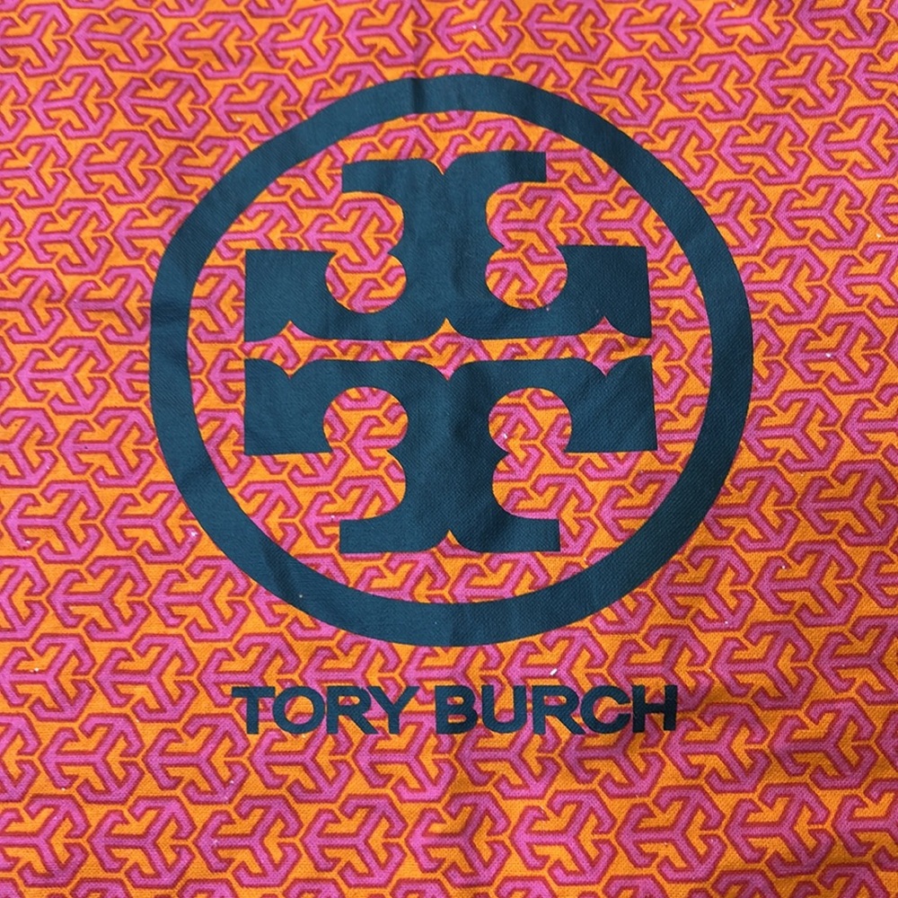 Large Tory Burch Pink and Orange Bag with Iconic Logo
